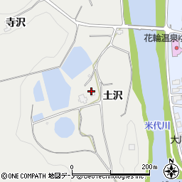 秋田県鹿角市尾去沢土沢23周辺の地図