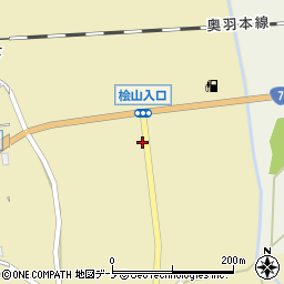 秋田県能代市扇田山下周辺の地図