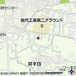 秋田県能代市昇平岱9-9周辺の地図