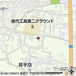 秋田県能代市昇平岱9-32周辺の地図