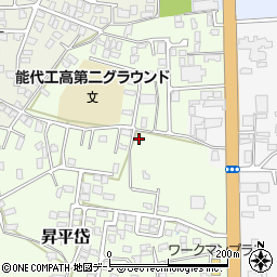 秋田県能代市昇平岱4-8周辺の地図