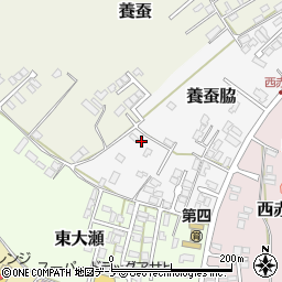 秋田県能代市養蚕脇15周辺の地図