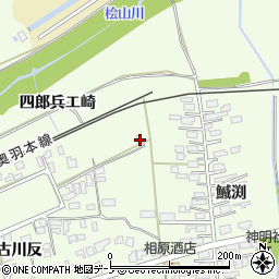 秋田県能代市鰄渕四郎兵エ崎35周辺の地図