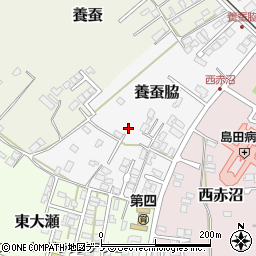 秋田県能代市養蚕脇18周辺の地図