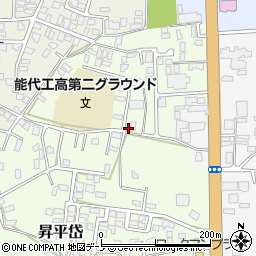 秋田県能代市昇平岱4-2周辺の地図