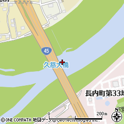 久慈大橋周辺の地図