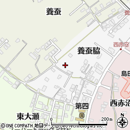 秋田県能代市養蚕脇14周辺の地図