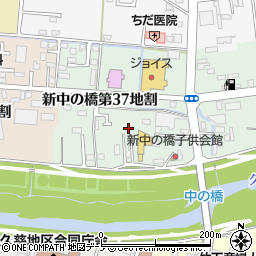 岩手県久慈市新中の橋第３７地割周辺の地図