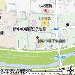 岩手県久慈市新中の橋（第３７地割）周辺の地図