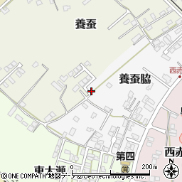秋田県能代市養蚕脇10周辺の地図