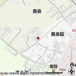 秋田県能代市養蚕脇87周辺の地図