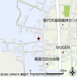 秋田県能代市鳳凰岱132周辺の地図