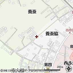 秋田県能代市養蚕脇11周辺の地図