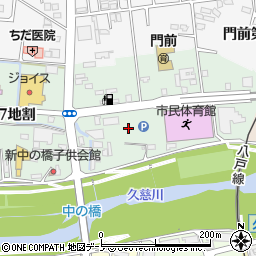 岩手県久慈市新中の橋第４地割周辺の地図