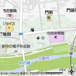 岩手県久慈市新中の橋（第４地割）周辺の地図