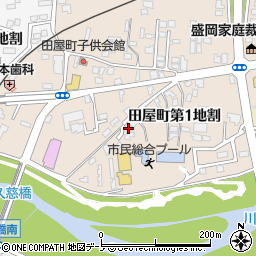 岩手県久慈市田屋町（第１地割）周辺の地図