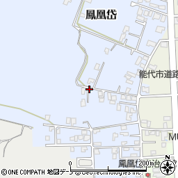 秋田県能代市鳳凰岱周辺の地図