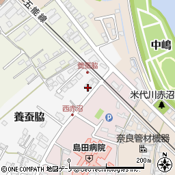 秋田県能代市養蚕脇22周辺の地図