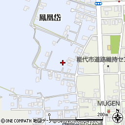 秋田県能代市鳳凰岱127周辺の地図