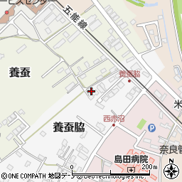 秋田県能代市養蚕脇30周辺の地図