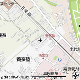 秋田県能代市養蚕脇31周辺の地図