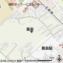 秋田県能代市養蚕周辺の地図