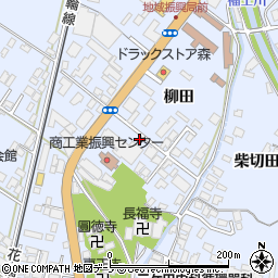 秋田県鹿角市花輪柳田周辺の地図