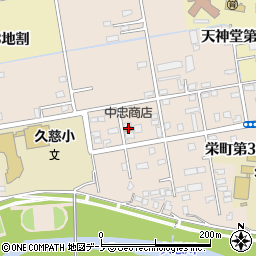 中忠商店周辺の地図