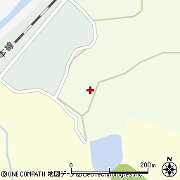 秋田県能代市田中谷地周辺の地図