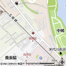 秋田県能代市養蚕脇32周辺の地図