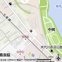 秋田県能代市養蚕脇33周辺の地図