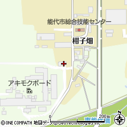 秋田県能代市扇田柑子畑周辺の地図