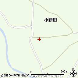 秋田県大館市比内町笹館小新田42周辺の地図