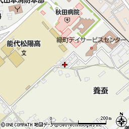 秋田県能代市緑町6-30周辺の地図