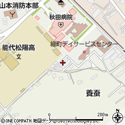 秋田県能代市緑町6周辺の地図