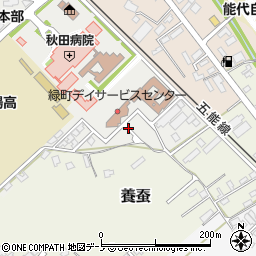秋田県能代市緑町周辺の地図