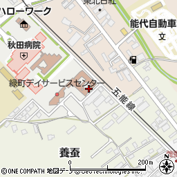 秋田県能代市緑町9周辺の地図
