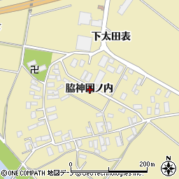 秋田県北秋田市脇神脇神囲ノ内周辺の地図