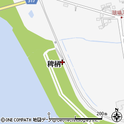 秋田県能代市二ツ井町稗柄周辺の地図