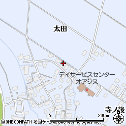 秋田県鹿角市花輪太田周辺の地図