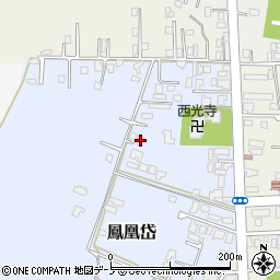 秋田県能代市鳳凰岱79周辺の地図
