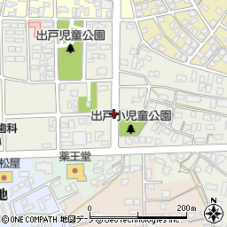 秋田県能代市出戸本町周辺の地図