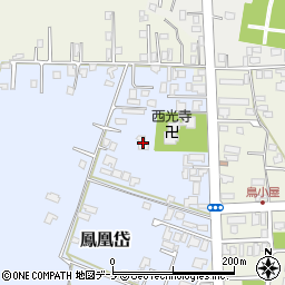 秋田県能代市鳳凰岱77周辺の地図