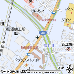 秋田県鹿角市花輪六月田51周辺の地図