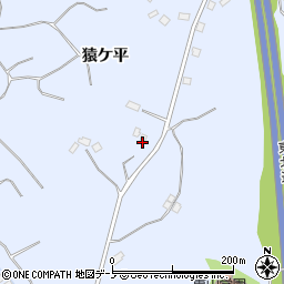 秋田県鹿角市花輪猿ケ平周辺の地図