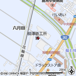 秋田県鹿角市花輪六月田31周辺の地図