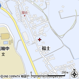秋田県鹿角市花輪福士周辺の地図