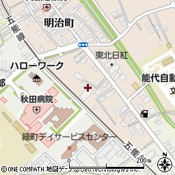 秋田県能代市明治町16周辺の地図
