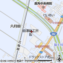 秋田県鹿角市花輪六月田41周辺の地図