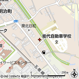 ファミリーマート秋田能代明治町店周辺の地図